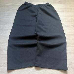 28" Waist Black Baggy Wide Leg 2000s Y2K Dress Pants